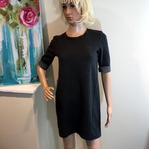 Old Navy XS  Gray dress with striped roll sleeves